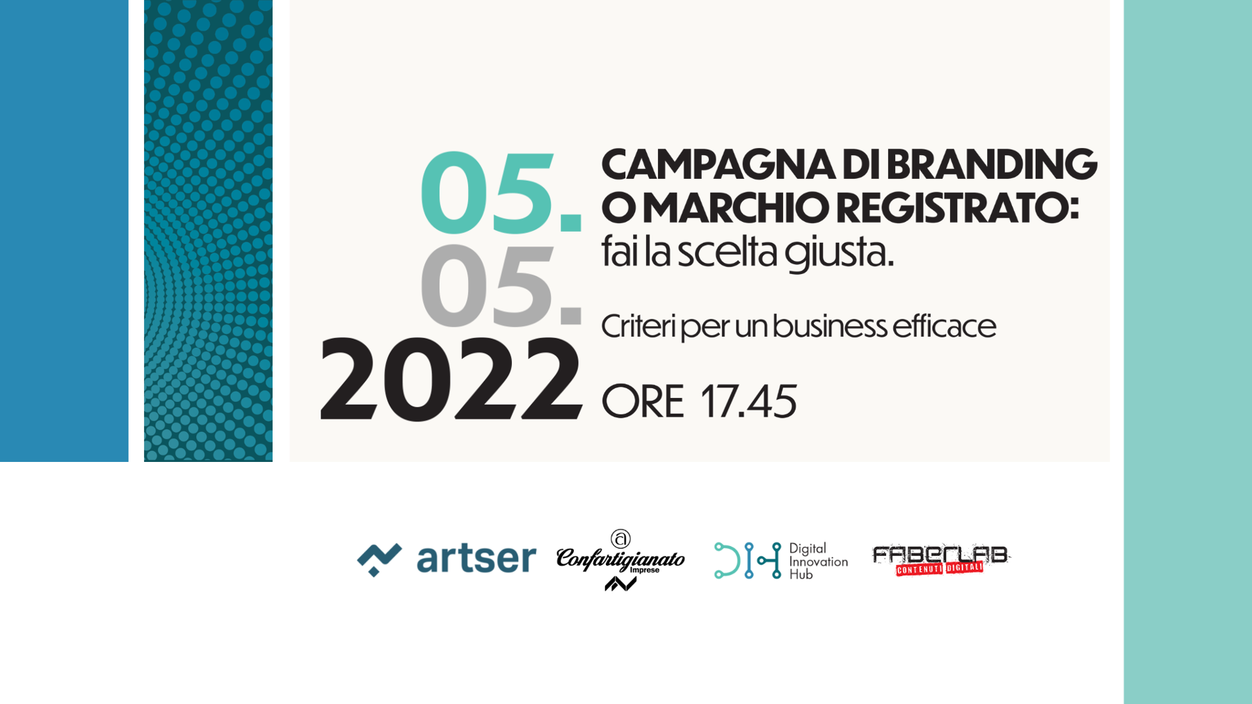 Evento campagna branding o marchio