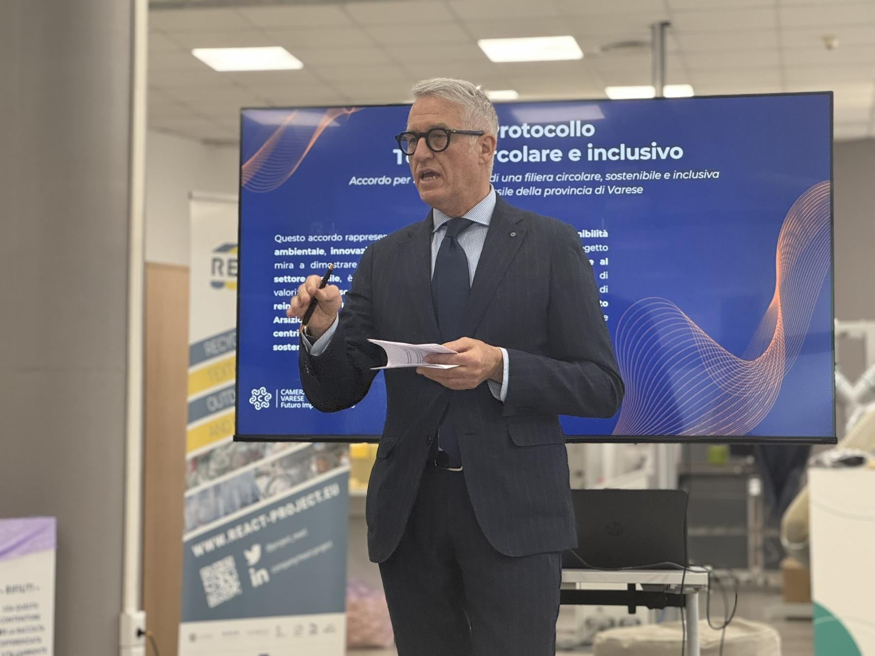 Protocollo per una filiera tessile circolare e inclusiva Paolo Rolandi