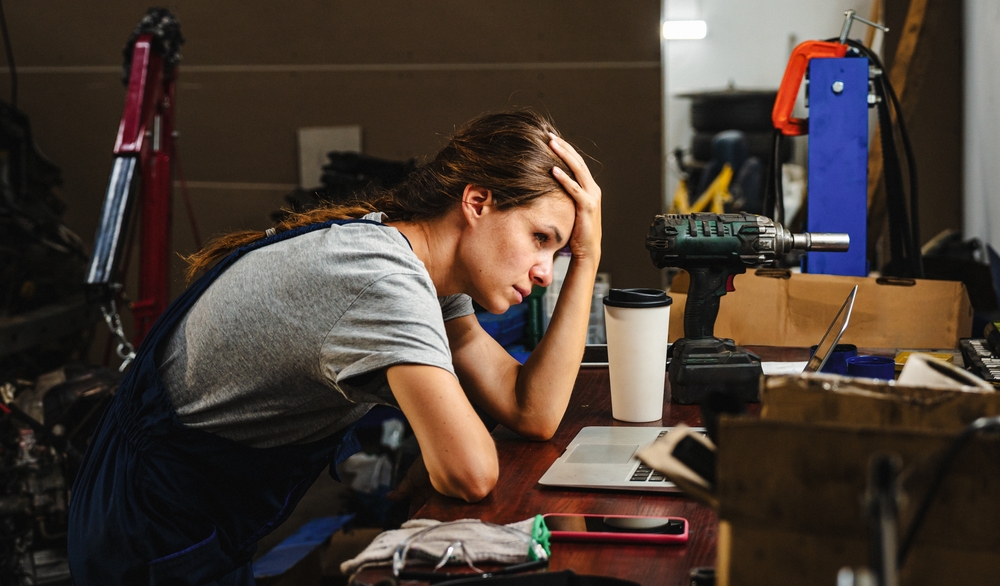 Imprenditrice preoccupata