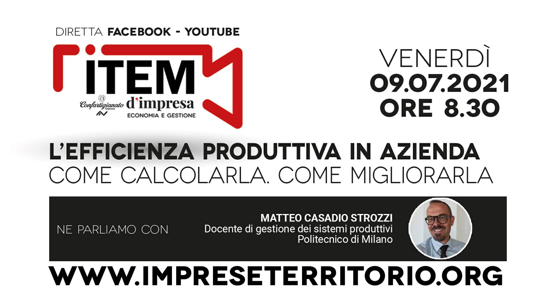 Item efficienza produttiva in azienda Item efficienza produttiva in azienda