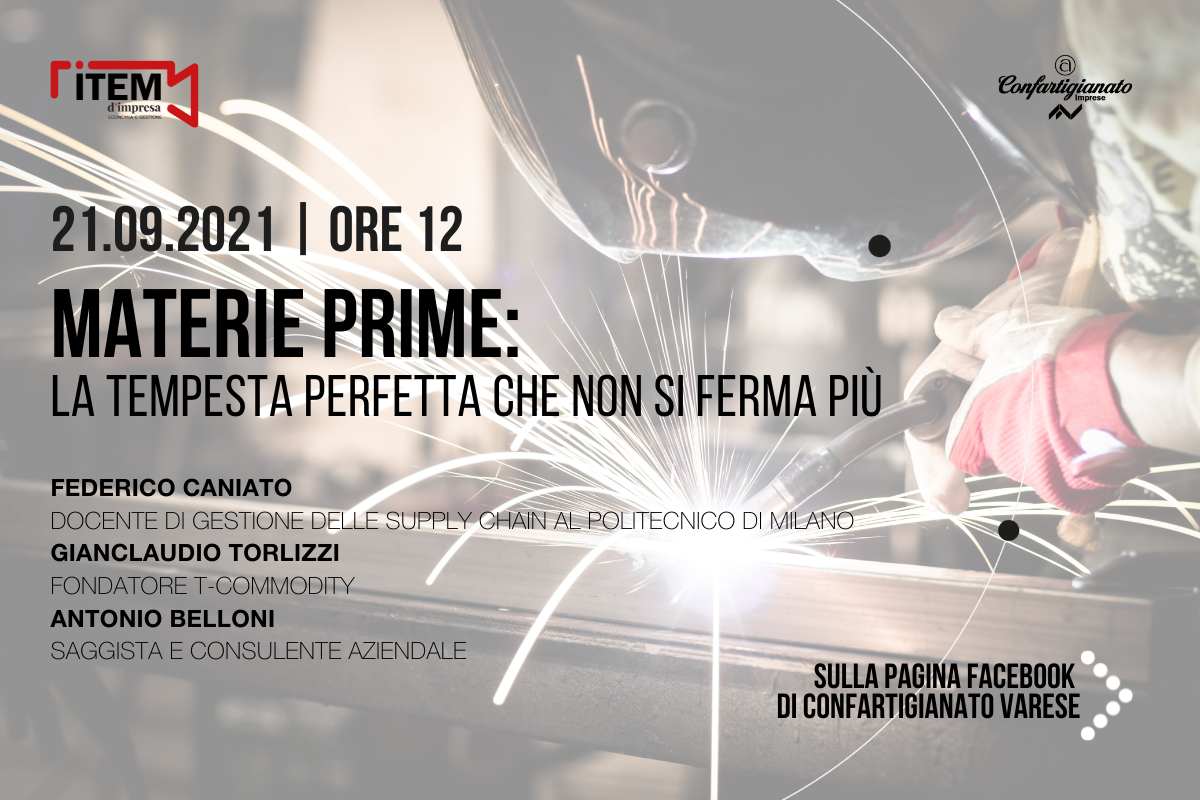 Materie prime: la tempesta perfetta che non si ferma più. Diretta Facebook con gli esperti il 21 alle ore 12